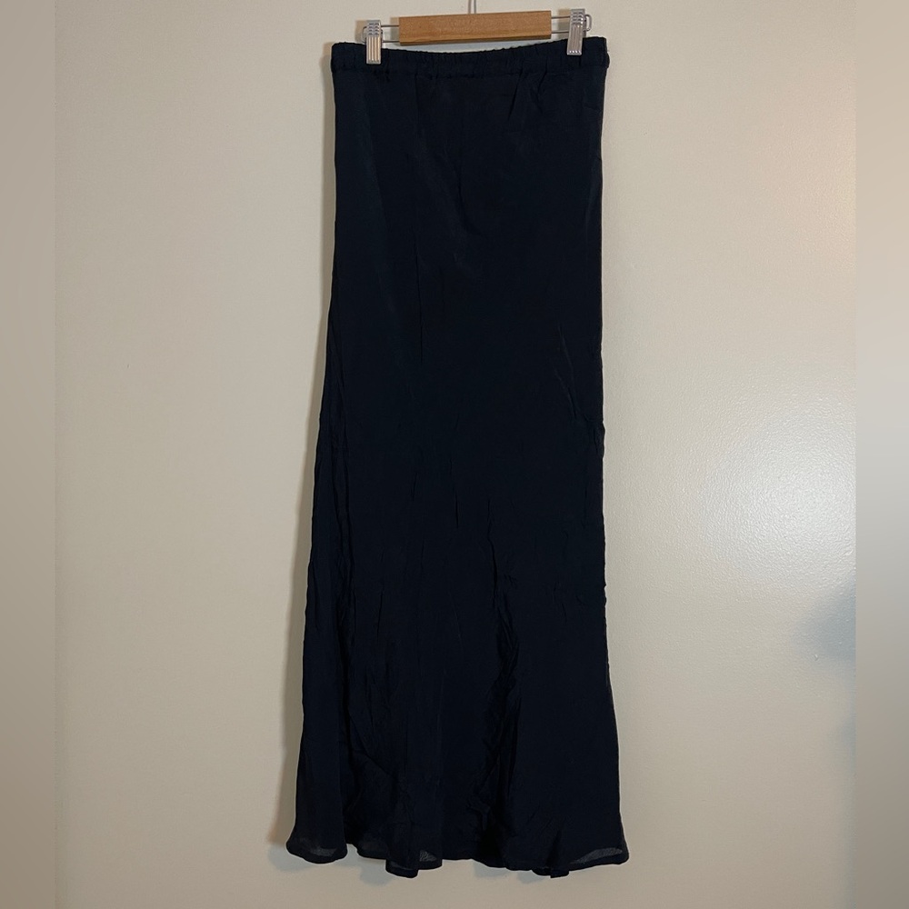 Sacreds Maxi Skirt Womens S Black Chiffon Dark Academia Minimalist Renaissance